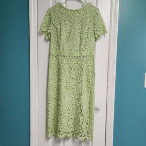 Eva Mendes Lace Dress - Light Green - Size Medium